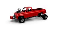 Diecast old school pulling truck 4wd Scale 1 to 25 | 3D