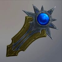 Low-poly hand-painted shield