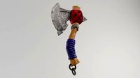 Battle Stylized Axe low-poly 3d model game-ready