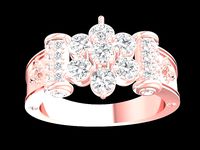 NEWDESIGN ROSEGOLD  LADY RING WITH MEDUSA FACE ONSIDE 3231 | 3D
