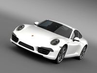 Porsche 911 Carerra 2013 3D Model