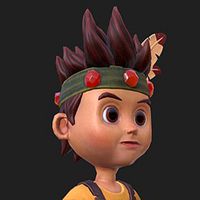 Indian boy Chibi style