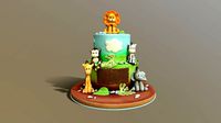 Cool Safari Animals Cake