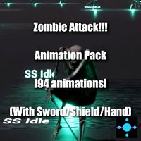 Zombie Attack!!!  Animation Pack [94 animations/Root Motion] (Sword/Shield/Hand)