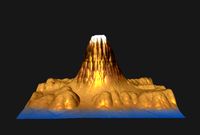 Download free Volcano Model or Heightmap 3D Model