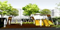 Modern Art Fashion Residential Display Area Landscape SU Model