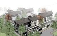 SU model design of Chinese style stacked villa building