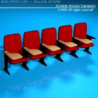 Lecture hall chair 3D Model