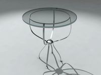 Round Glass Table 3D Model