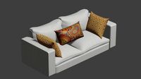 Living room sofa decorated with cushions