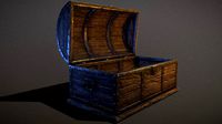 Wooden Coffer - low poly