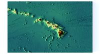 Hawaii 3D relief without water C4D OBJ STL
