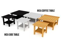IKEA HEMNES Side Table in the three colors 3D Model