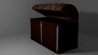 Treasure Chest Low-poly 3D model