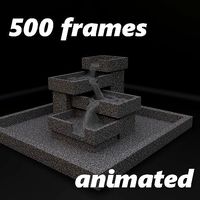 Animated granite fountain
