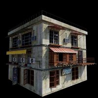 Building with Interior And Exterior