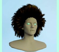Game Ready Low-Poly Afro Hair