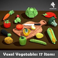 Voxel Vegetables 17 Items