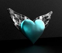 Winged Heart Pendant | 3D