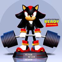 Shadow the Hedgehog lifting weights | 3D