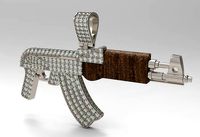 AK luxury diamond pendant | 3D