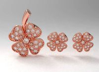 Clover diamond jewelry set 1 | 3D