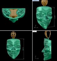 anymous mask pendants | 3D