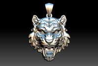 Tiger Head Pendant | 3D