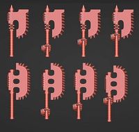 Chain axe for MkVI armour | 3D