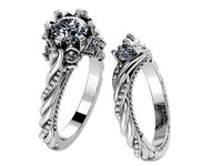 Round Diamond Rope Ring 0111 | 3D