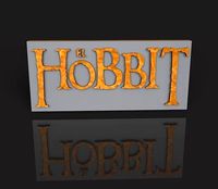 El hobbit logo 3D | 3D
