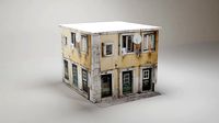 Yellow City Street House 3D model