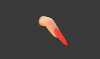 Lowpoly Finer Model with Long Nail