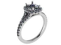 Cushion Halo Diamond Ring 0240 | 3D