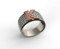 K diamond men ring | 3D