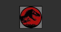 Logo emblema JURASSIC PARK PARQUE JURASICO | 3D