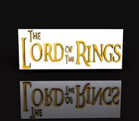 The lord of the rings logo 3D El senor de los anillos | 3D