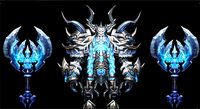 Male ice dwarf armed