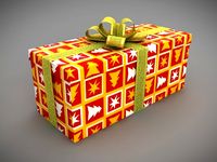 Present orange 3D Model