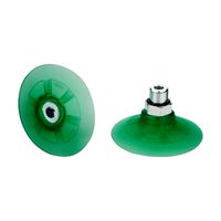 Flat suction cup (round) for dynamic handling of cardboard and rigid packaging