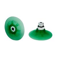 Flat suction cup (round) for dynamic handling of cardboard and rigid packaging