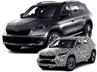 Test prototype SUV in camouflage