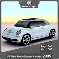 2005 VW New Beetle Ragster Concept 3D Model