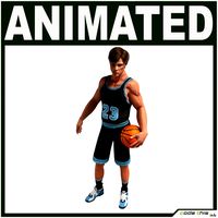Animated Basketball Player white 3D Model