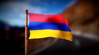 Flag of Armenia - Wind Animated loop
