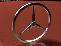 Benz logo 3.5 lakh faces 3D Model