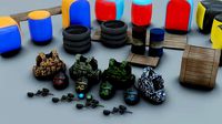 Paint Ball game Assets Pack - Game Ready - PBR