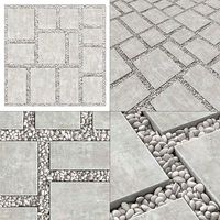 Paving tile pebble low oval n6