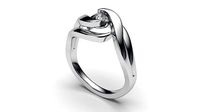 solitaire with ring sizes  8 part S100 | 3D
