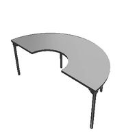 193 cm Half Circle Table